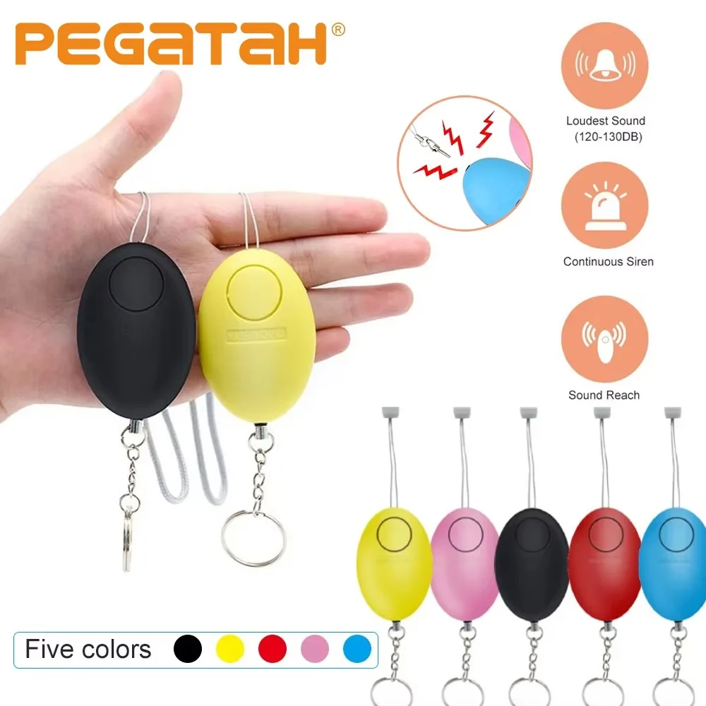 Personal Alarm Keychain - 120dB Self-Defense Keychain Safe Sound Alarm
