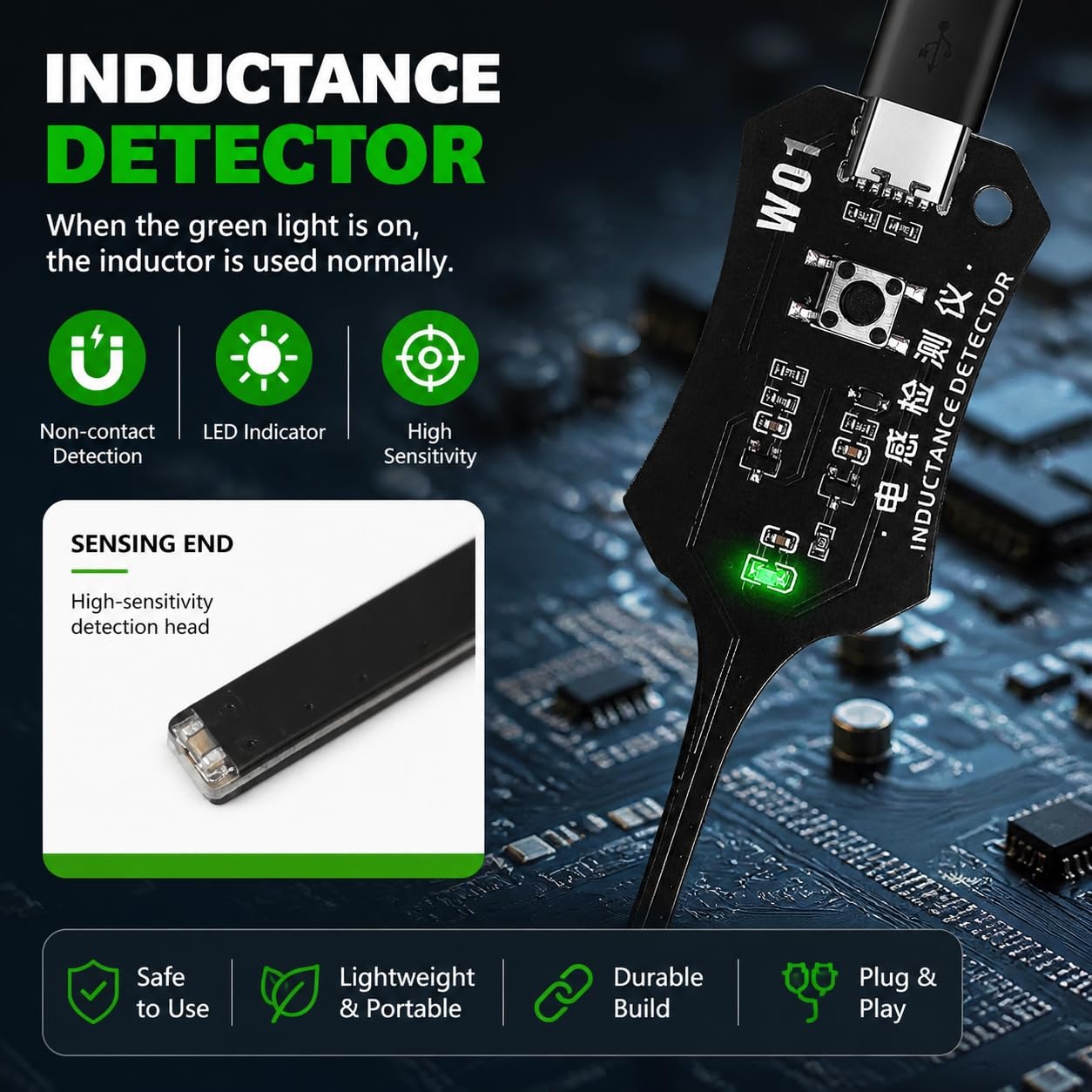 W01 Type C Inductance Tester M - Co Detector Plug review and price