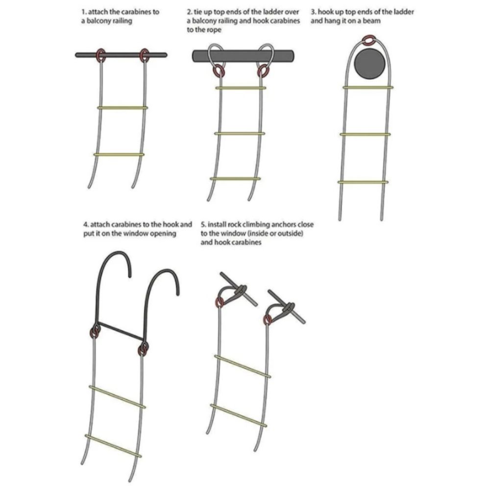 Insulated Rope Ladder Grippy S - Fire Escape Ladder review and price