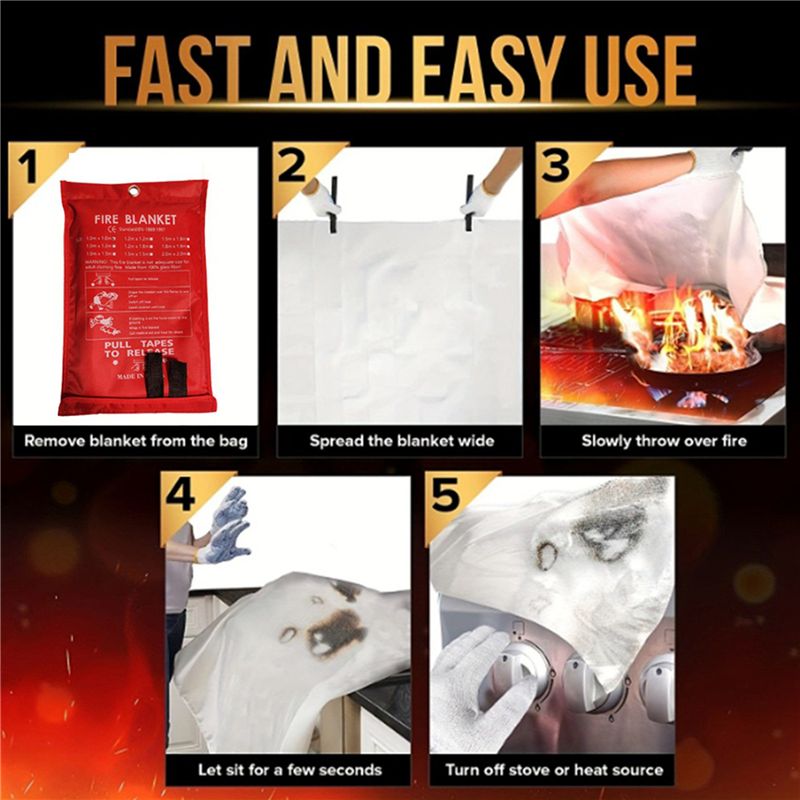B48B-8PCS Emergency Fire Blank - Fire Blanket Kitchen review and price