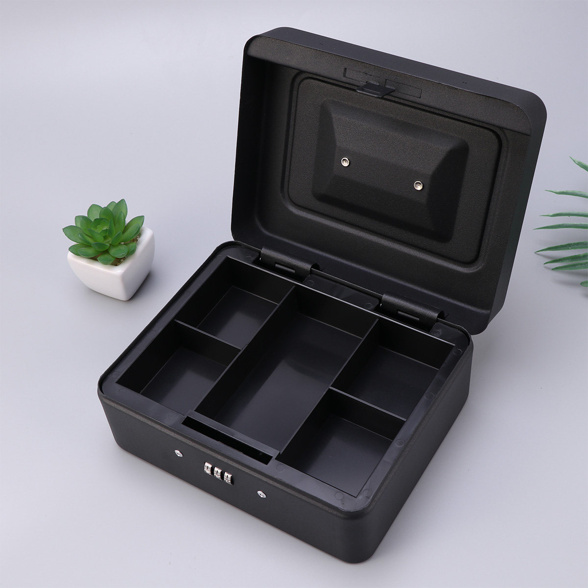 Heavy Duty Thicken Metal Cash  - Lockbox Key Secure review and price
