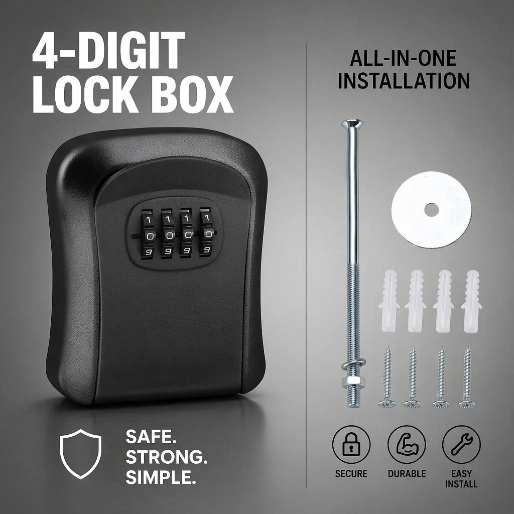 Wall Mount Waterproof Key Stor - Lockbox Key Secure review and price
